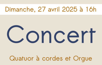 Concert quatuor à cordes et orgue 27 avril 2025