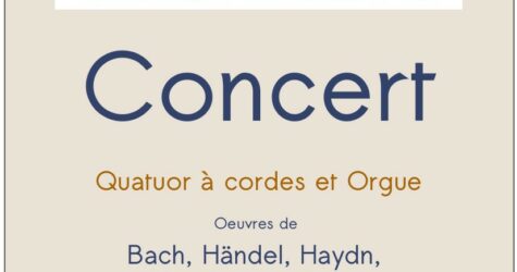 Concert – Quatuor à cordes et Orgue